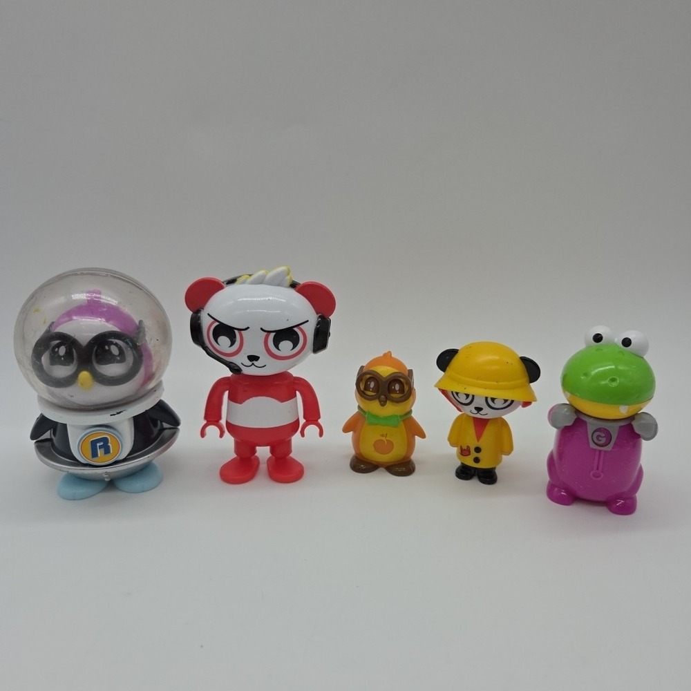 Lot 5 Ryan's World Figures Peck Penguin Georgia Road Trip Combo Panda Gus Gummy